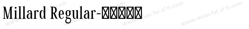 Millard Regular字体转换